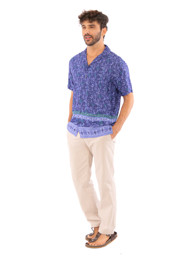 Indie Batik- Johan Short Sleeve Cuban Collar Shirt