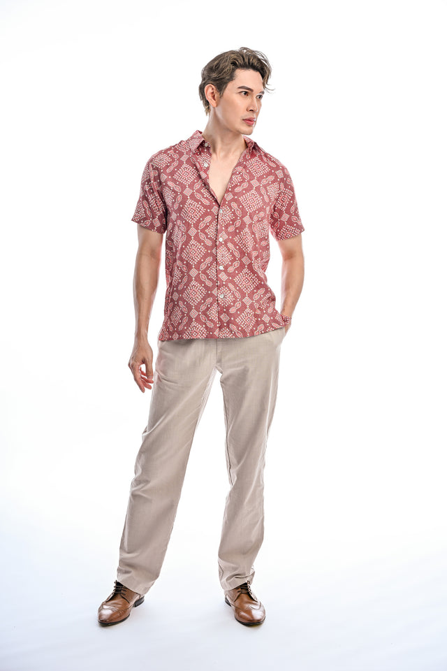 Indie Batik- Farhan Regular Fit Short Sleeve Shirt