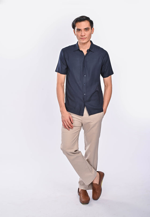 East India Company Faisal Short Sleeve Shirt Blue