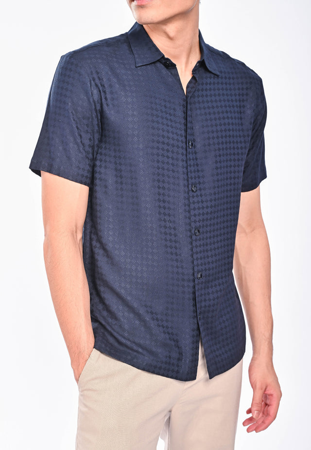 East India Company Faisal Short Sleeve Shirt Blue