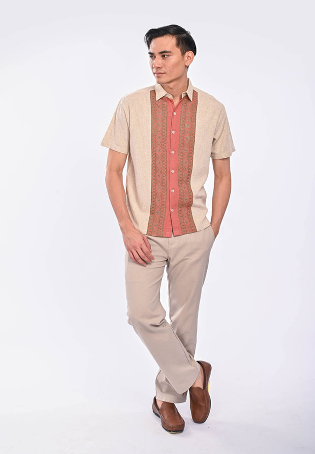 East India Company Tanvik S/Sleeve Embroidery Shirt