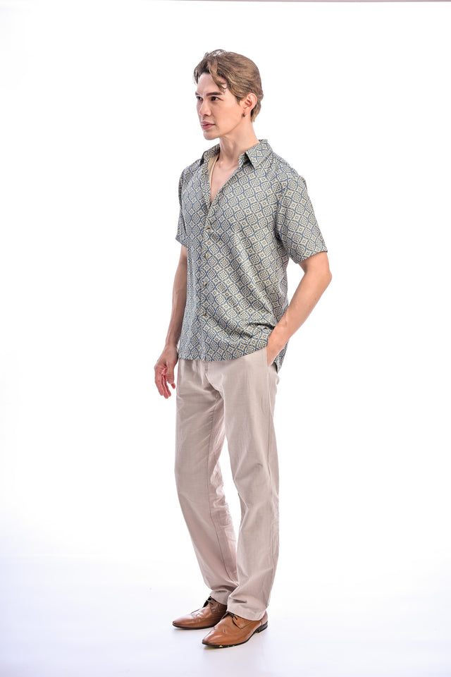 Indie Batik- Rafiq Regular Fit Short Sleeve Shirt