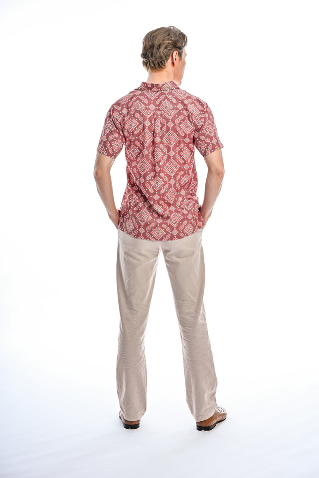 Indie Batik- Farhan Regular Fit Short Sleeve Shirt