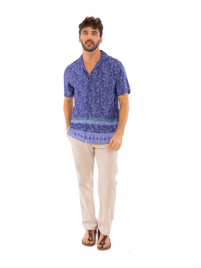 Indie Batik- Johan Short Sleeve Cuban Collar Shirt